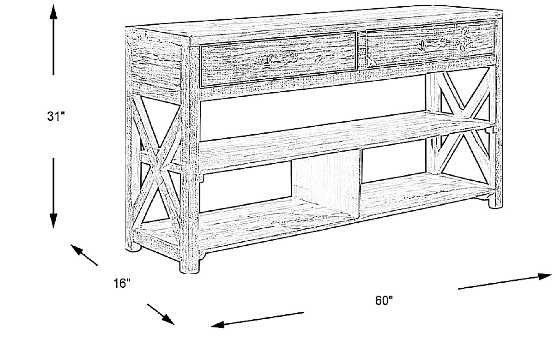 Dimension Image. Please refer to the Dimension Tab on this page for dimension details.