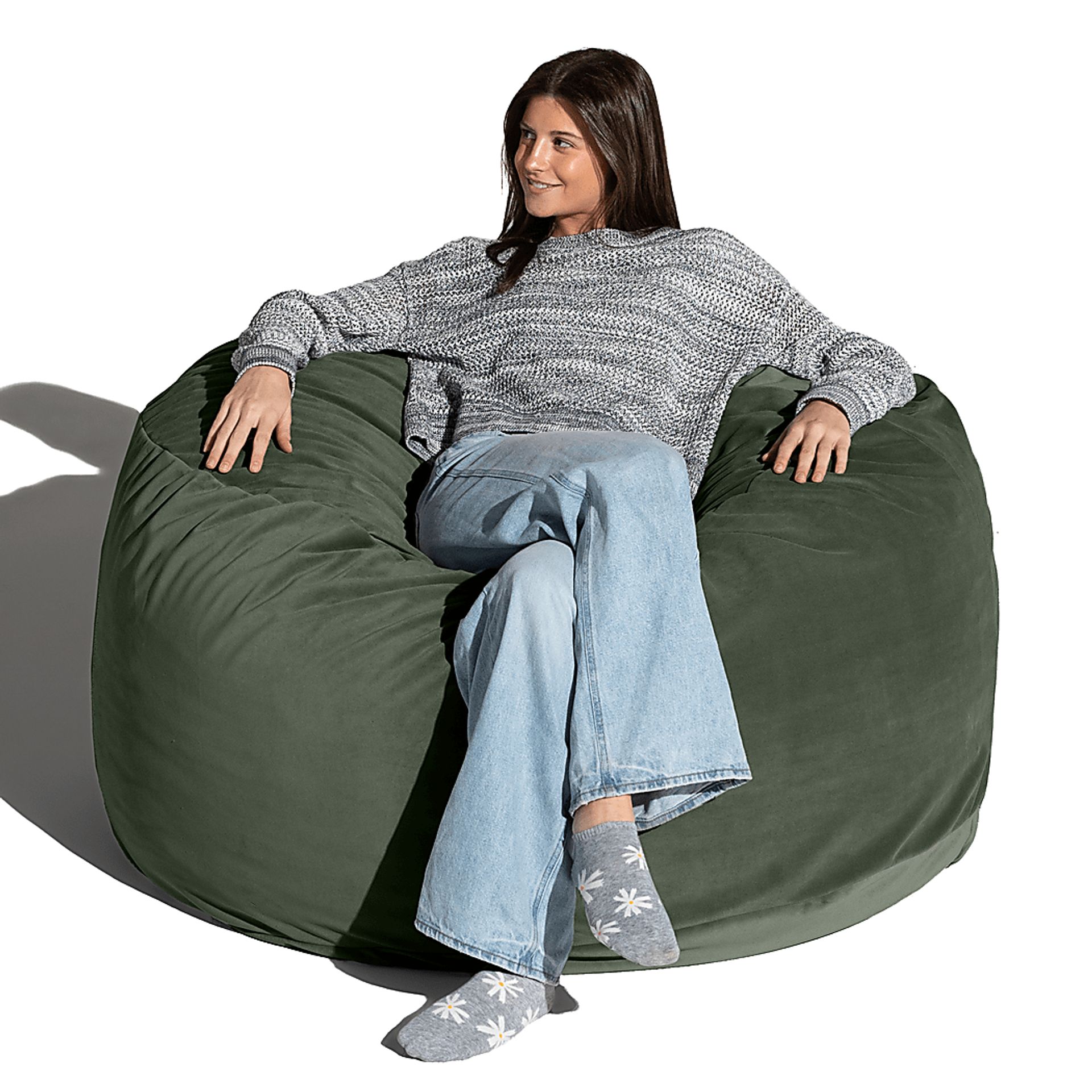 Savenu I Green Large Bean Bag Chair - Image 7