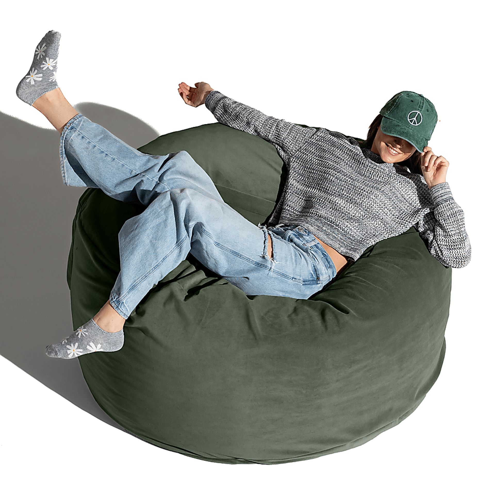 Savenu I Green Large Bean Bag Chair - Image 8