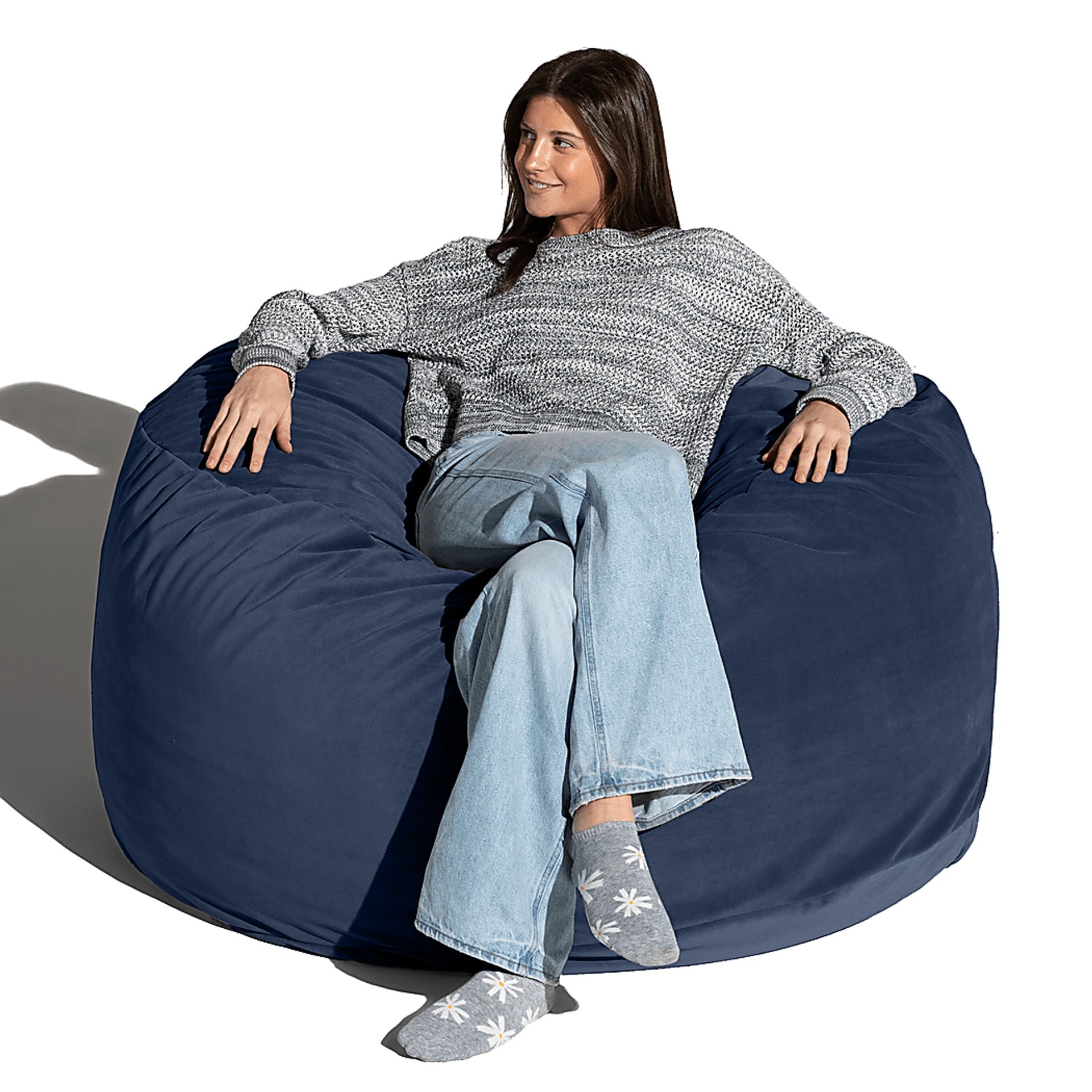 Savenu I Navy Large Bean Bag Chair - Image 7