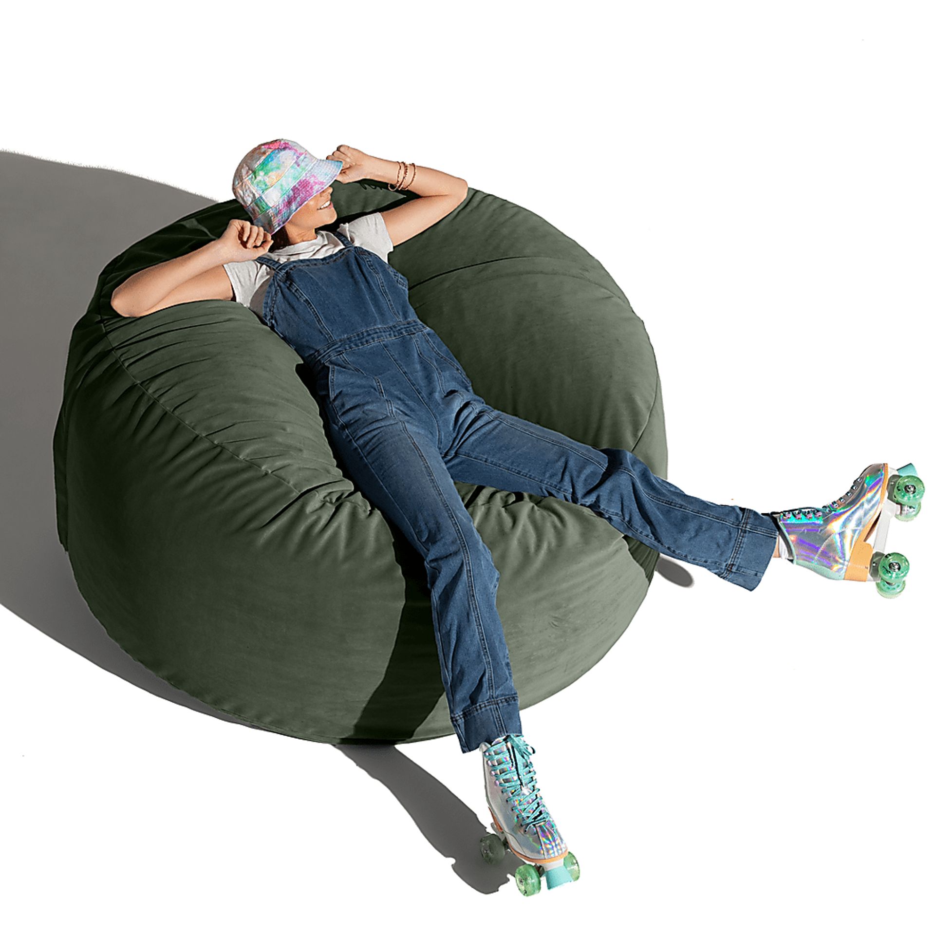 Savenu II Green Large Bean Bag Chair - Image 6