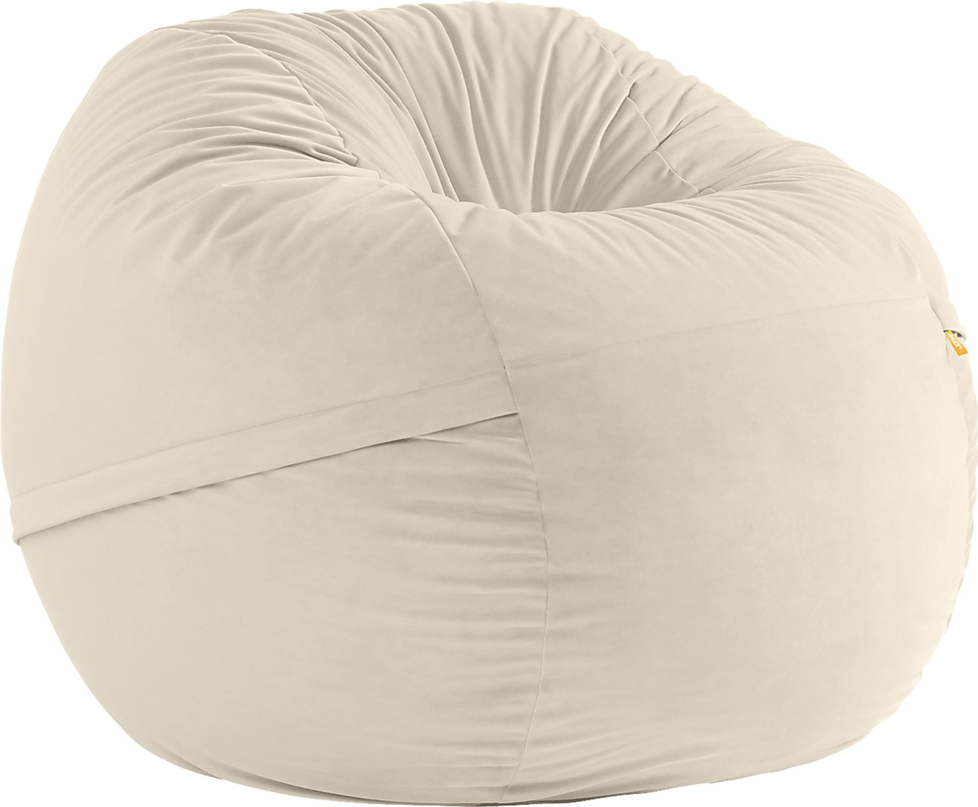 Savenu II Ivory Large Bean Bag Chair - Image 1