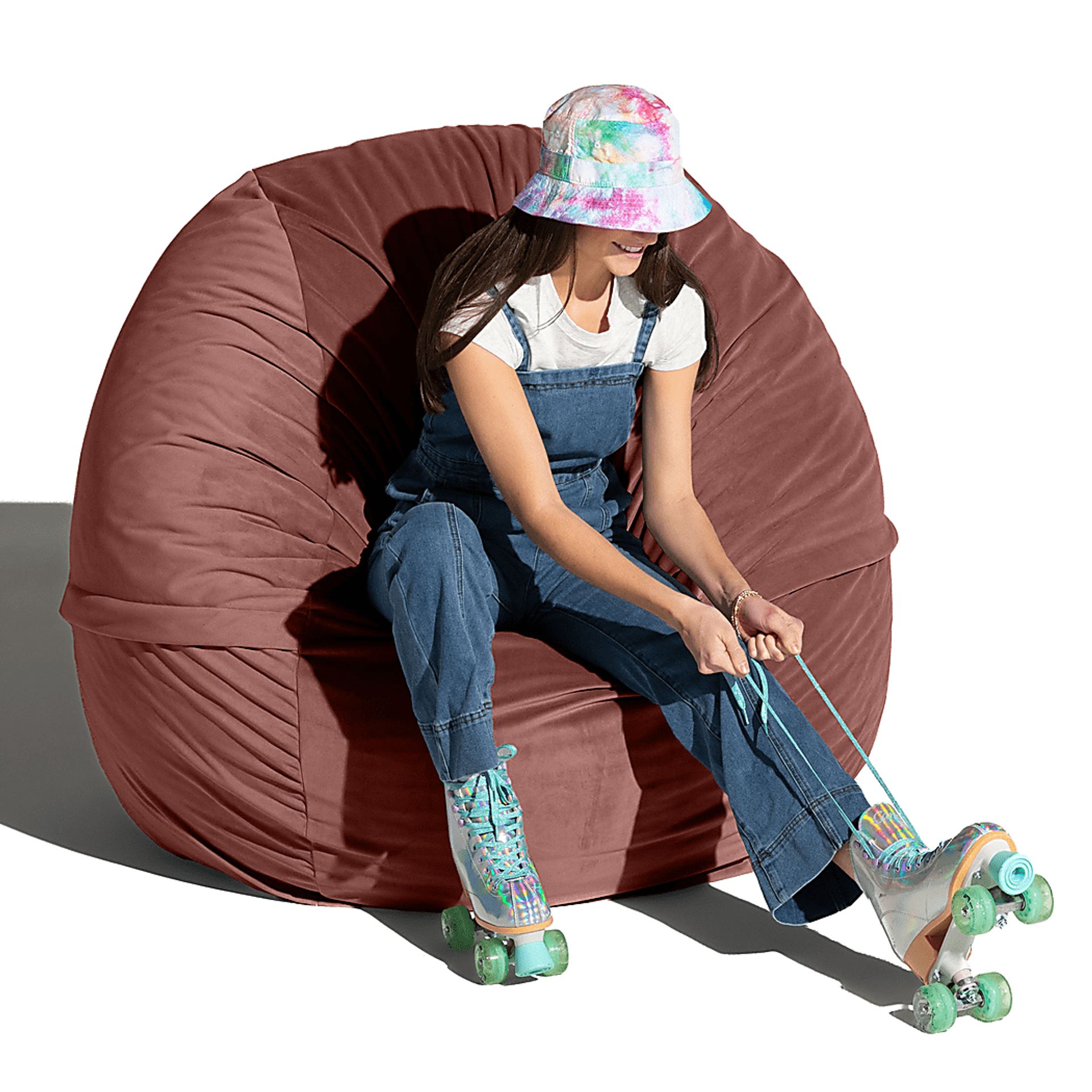 Savenu II Mauve Large Bean Bag Chair - Image 5