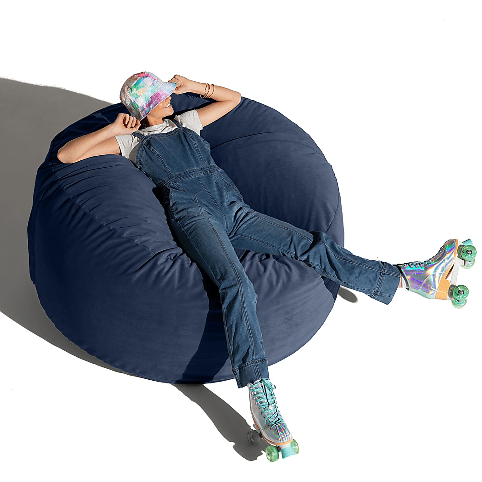 Savenu II Navy Large Bean Bag Chair - Image 6