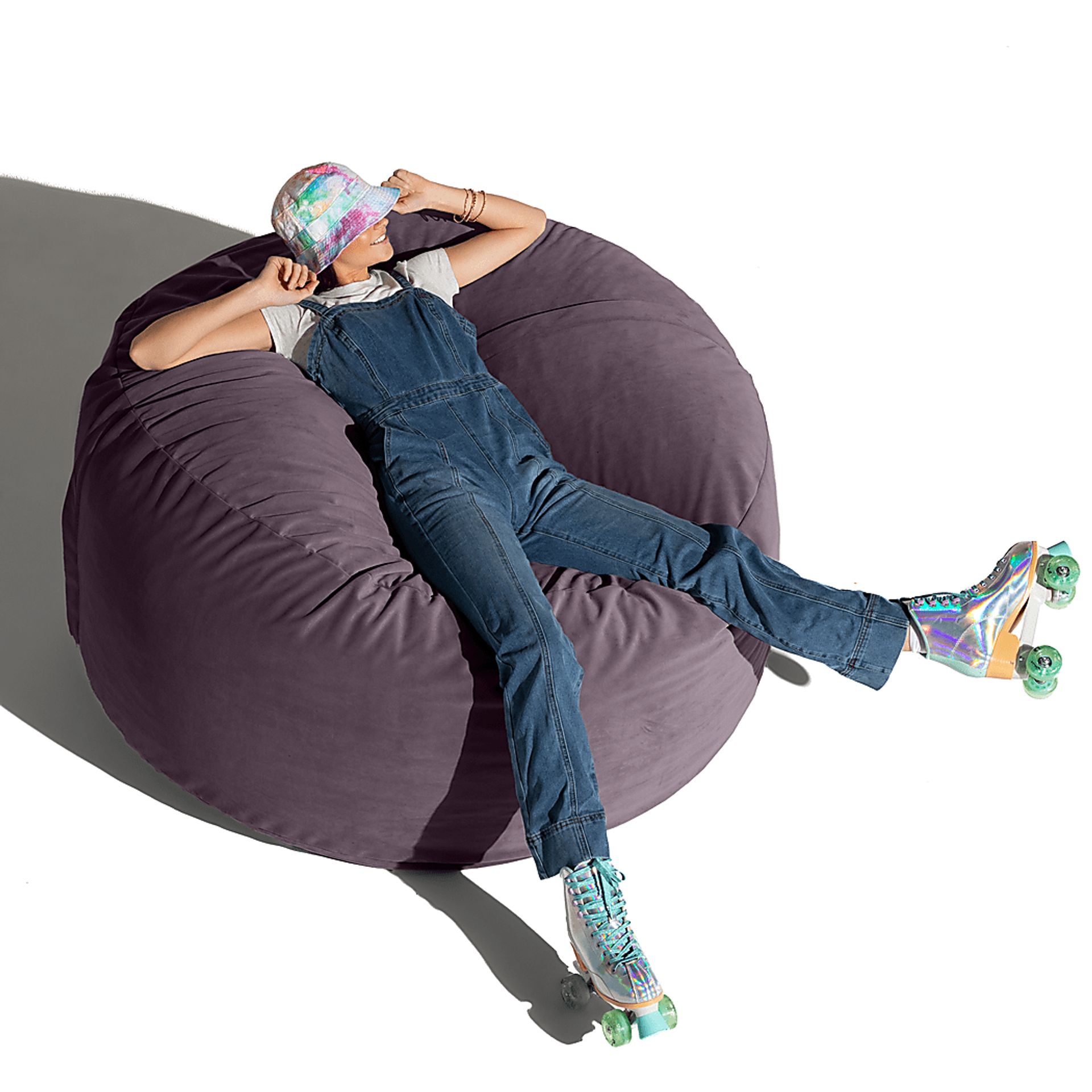 Savenu II Purple Large Bean Bag Chair - Image 6