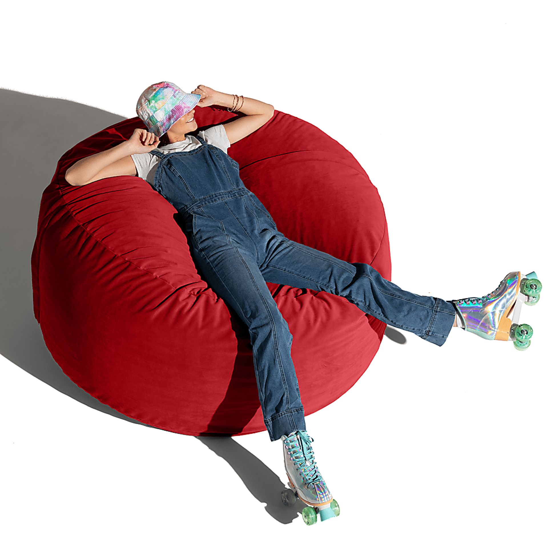 Savenu II Red Large Bean Bag Chair - Image 6