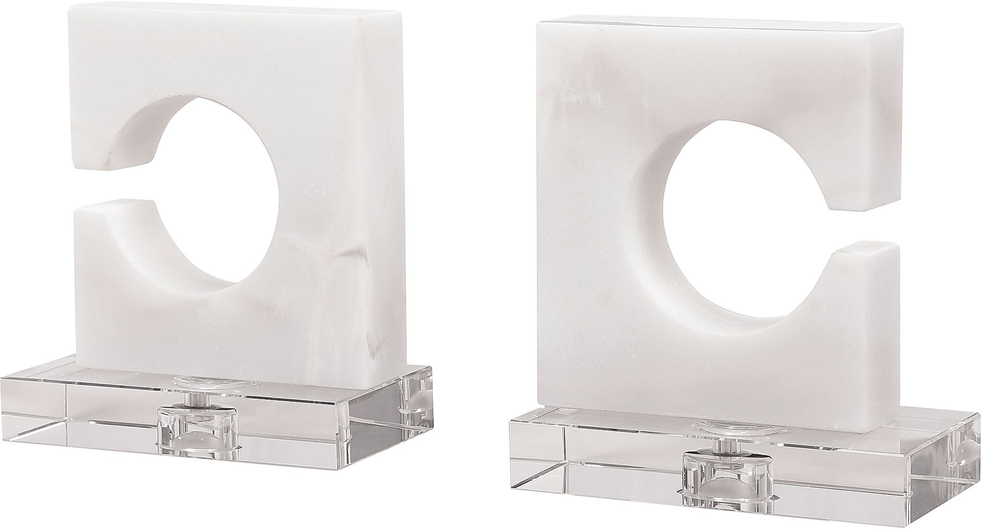 Saverio White Bookend, Set of 2 - Image 2