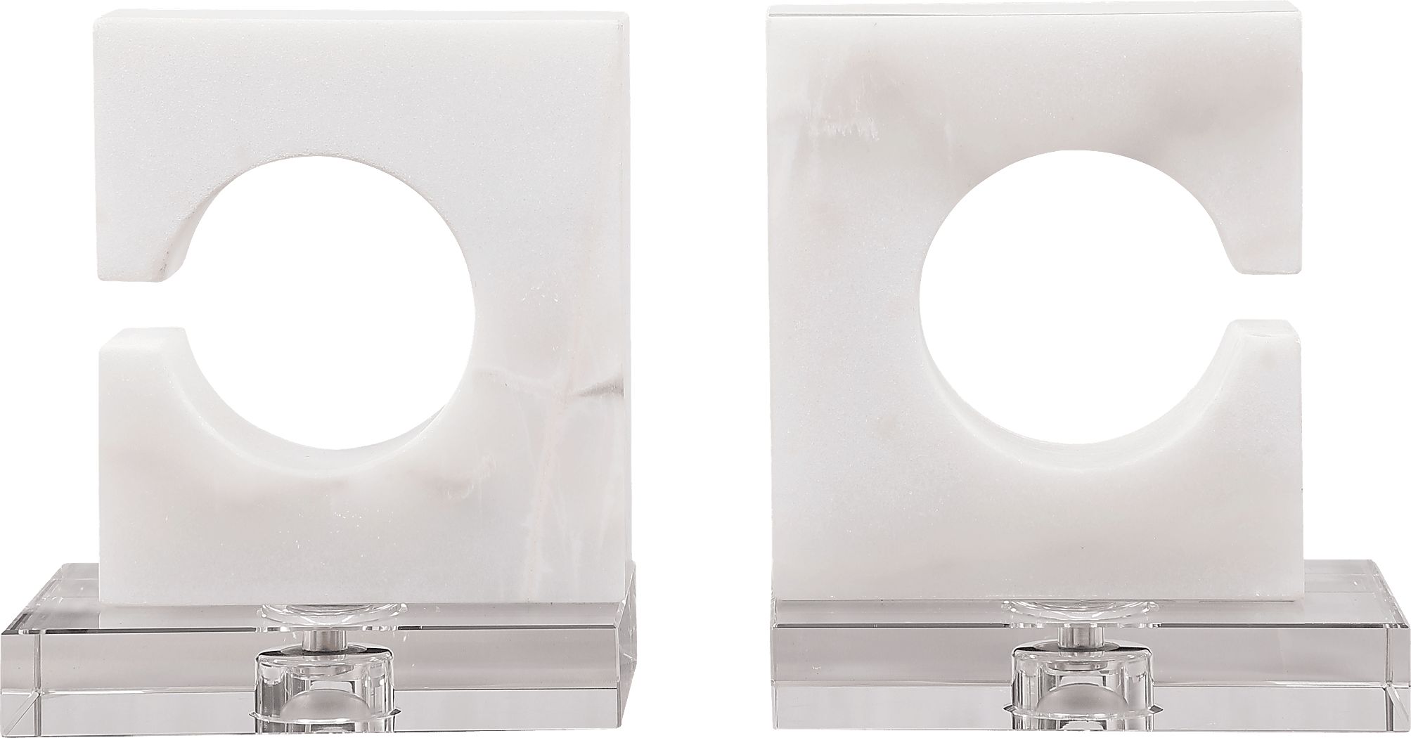 Saverio White Bookend, Set of 2