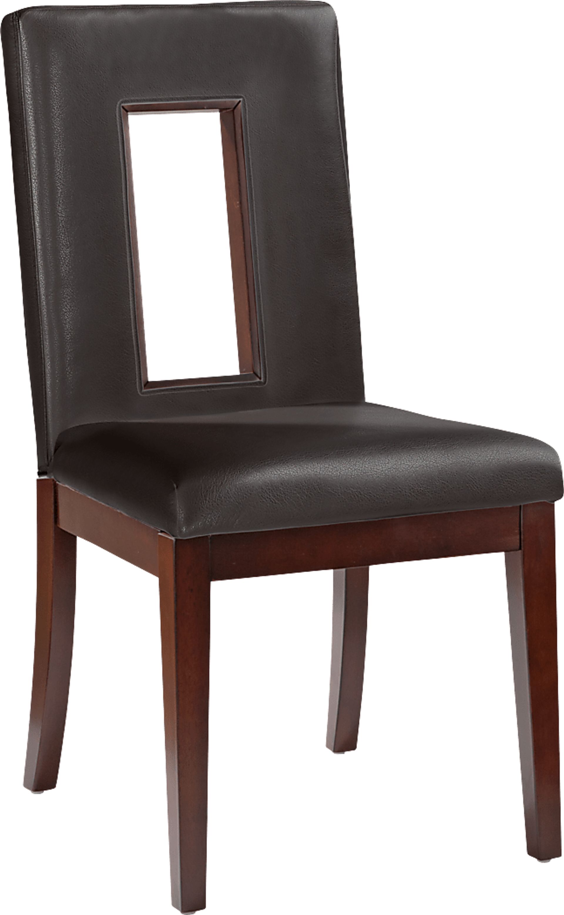 Savona Chocolate Upholstered Side Chair - Image 1