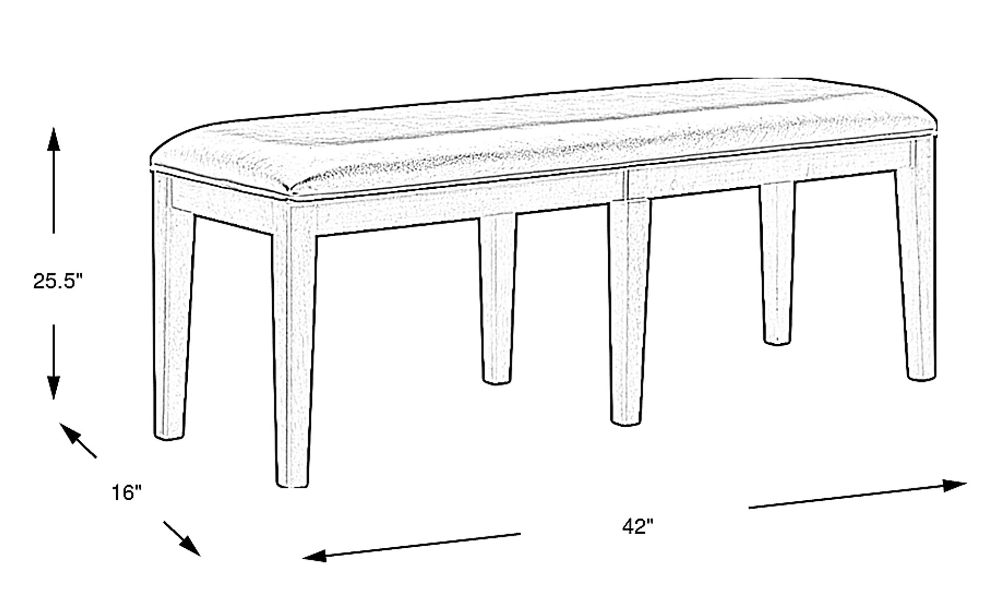 Dimension Image. Please refer to the Dimension Tab on this page for dimension details.