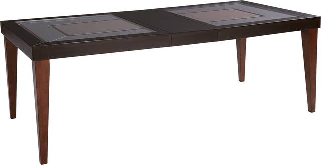 Savona Chocolate 8 Pc Rectangle Dining Room with Wood Back Chairs - Thumbnail - Image 4