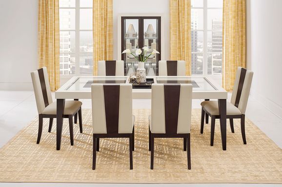 Savona Ivory 5 Pc Rectangle Dining Room with Wood Back Chairs