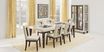Savona Ivory 7 Pc Rectangle Dining Room with Open Back Chairs