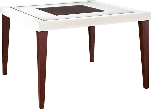Savona Ivory 5 Pc Counter Height Dining Room with Open Back Stools - Thumbnail - Image 2