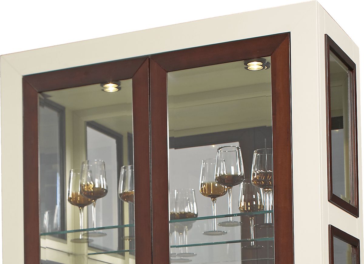 Savona Cherry White Colors Dark Wood White Curio