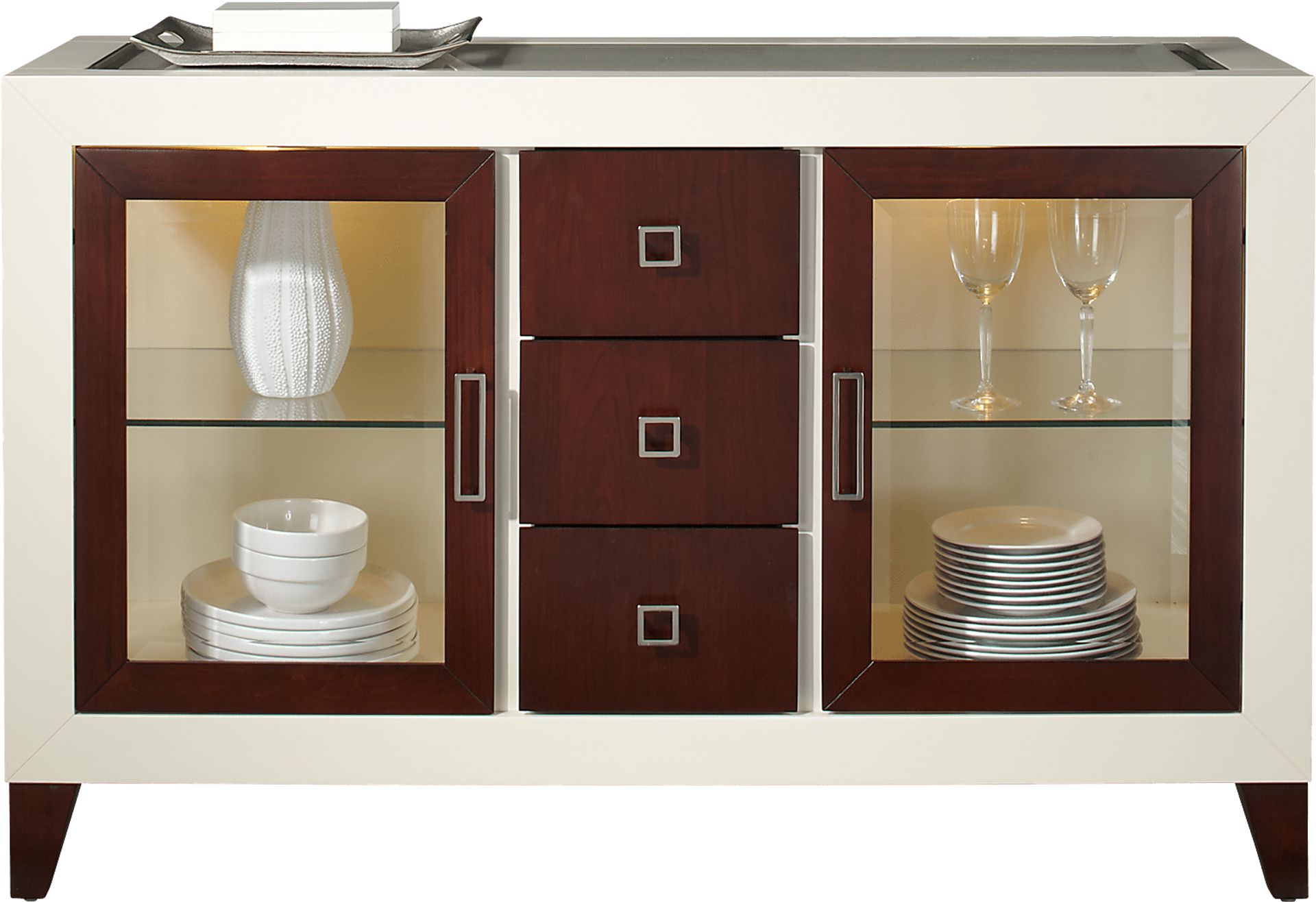 Savona White Server - Image 1