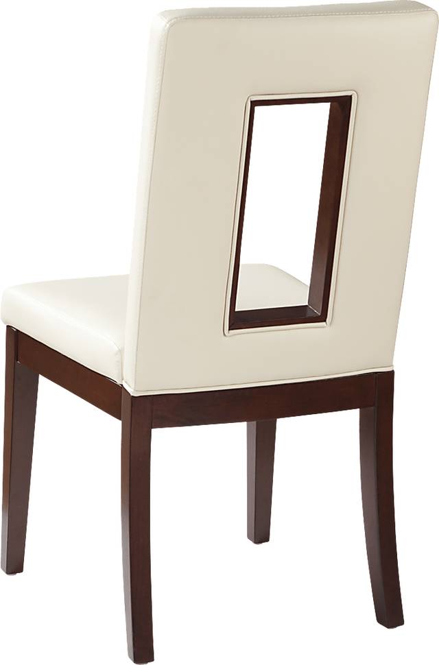 Savona White Upholstered Side Chair - Thumbnail - Image 4