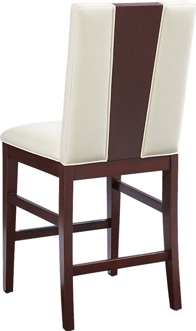 Savona White Wood Back Counter Height Stool - Thumbnail - Image 3