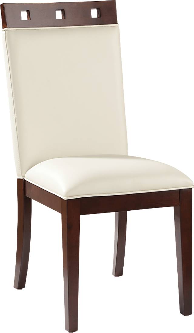 Savona Ivory 5 Pc Rectangle Dining Room with Wood Top Chairs - Thumbnail - Image 5