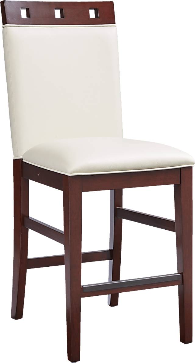 Savona White Wood Top Counter Height Stool - Thumbnail - Image 1