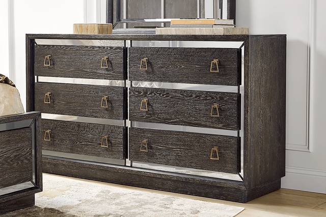 Savoy Creek Ash Gray 7 Pc King Panel Bedroom - Thumbnail - Image 6