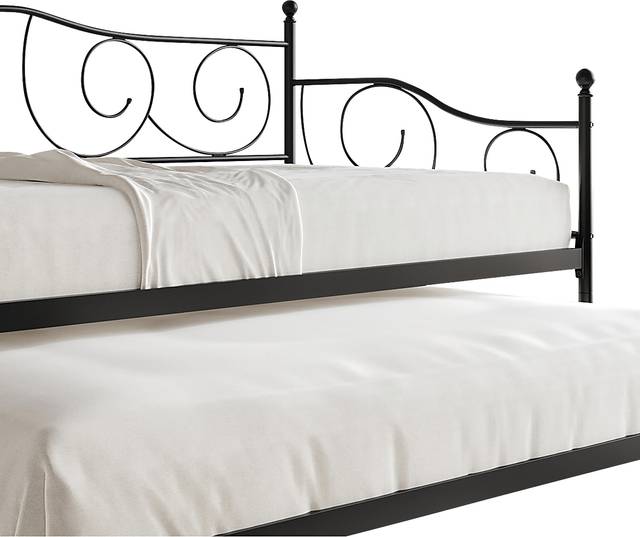Sawwarers Black Daybed With Trundle - Thumbnail - Image 4