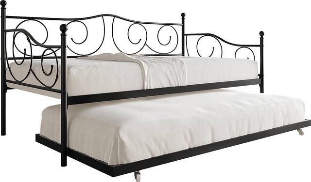 Sawwarers Black Daybed With Trundle - Thumbnail - Image 1