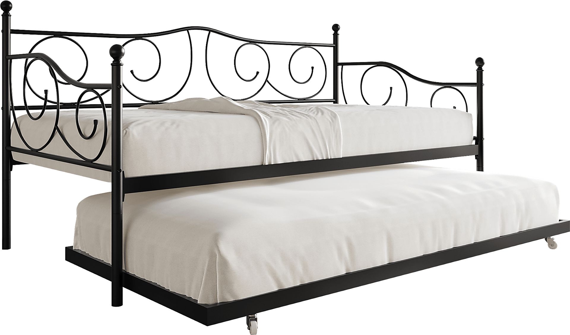 Sawwarers Black Daybed With Trundle - Image 1