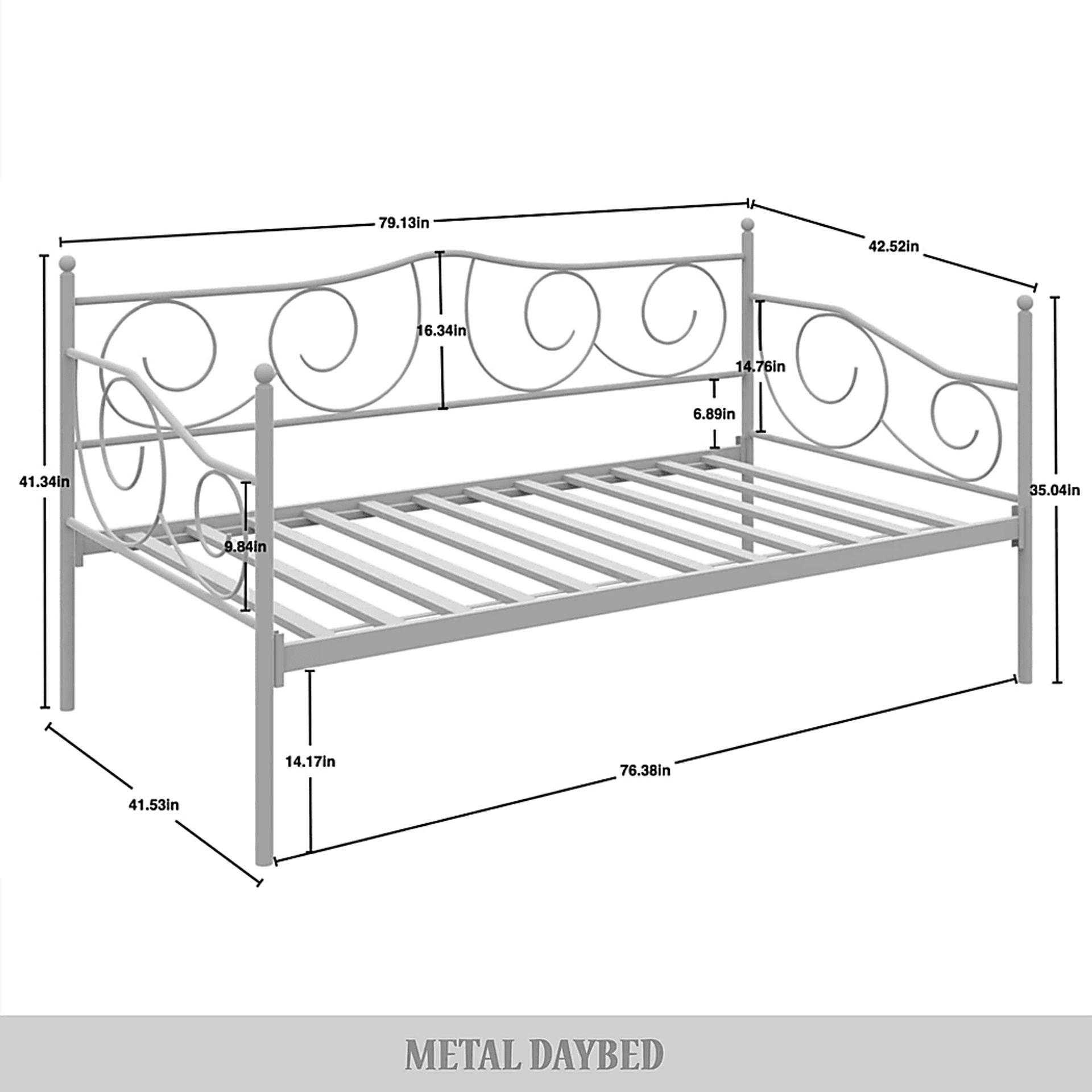 Sawwarers White Daybed - Image 8