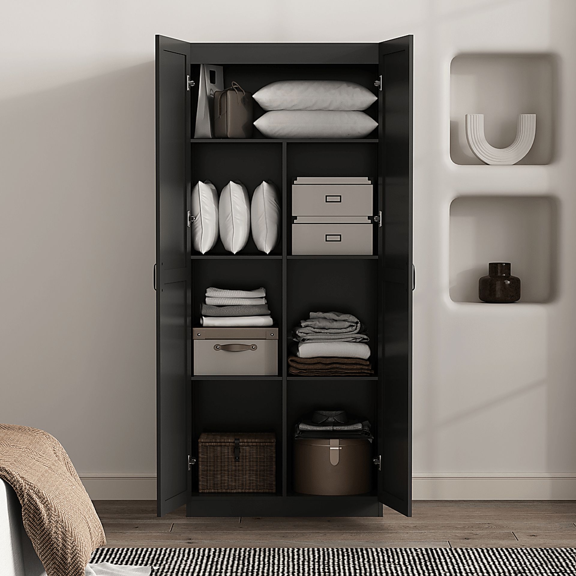 Sawwares I Black Storage Cabinet - Image 2