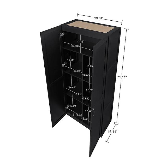 Sawwares I Black Storage Cabinet - Thumbnail - Image 4
