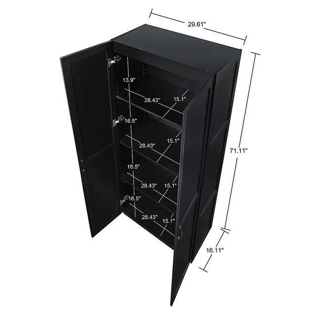 Sawwares II Black Storage Cabinet - Thumbnail - Image 9