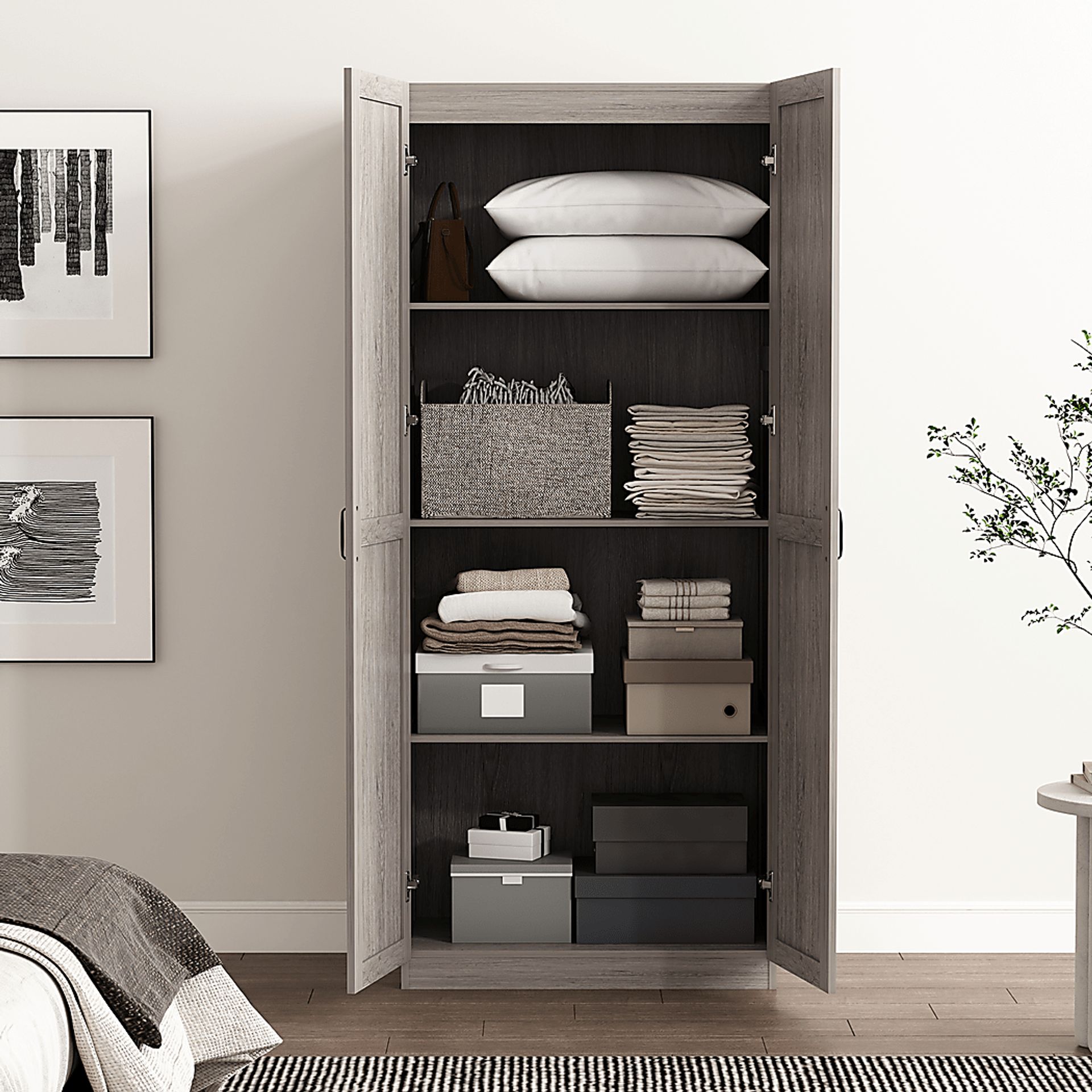 Sawwares II Gray Storage Cabinet - Image 2