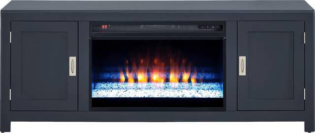 Sawyer Mills Navy 60 in. Console with Electric Fireplace - Thumbnail - Image 1