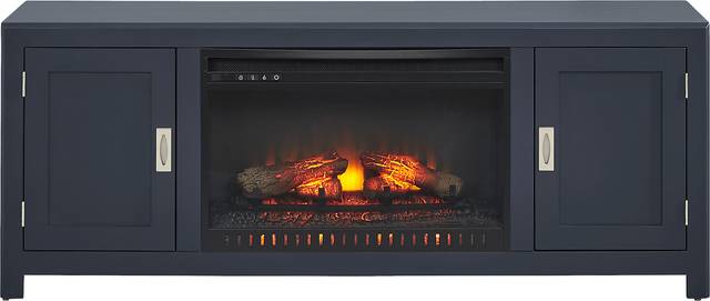 Sawyer Mills Navy 60 in. Console with Electric Log Fireplace - Thumbnail - Image 1