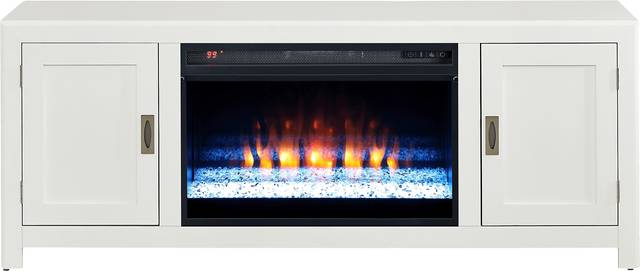 Sawyer Mills White 60 in. Console with Electric Fireplace - Thumbnail - Image 1