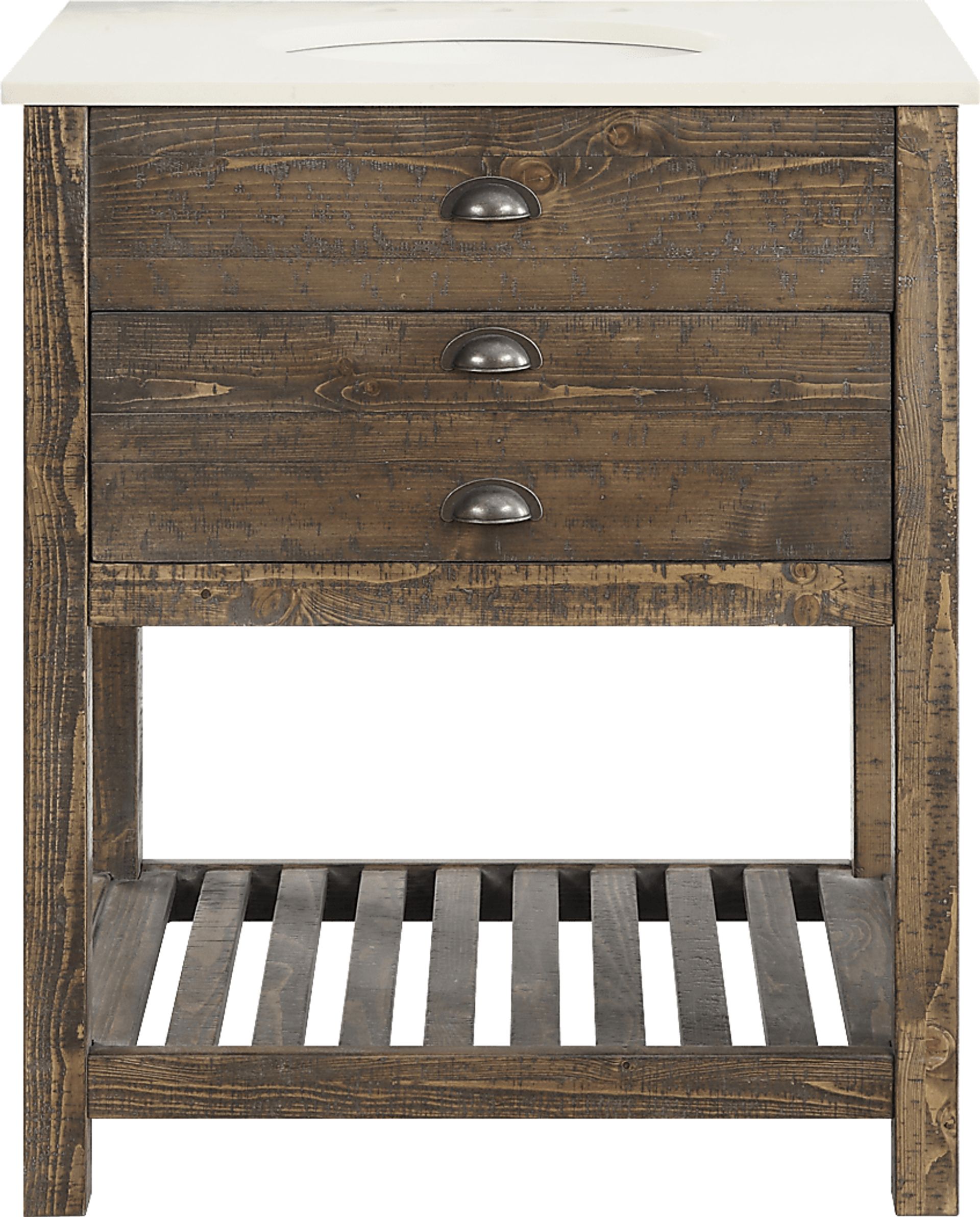 Sayecreek Brown 30 in. Bathroom Vanity - Image 2