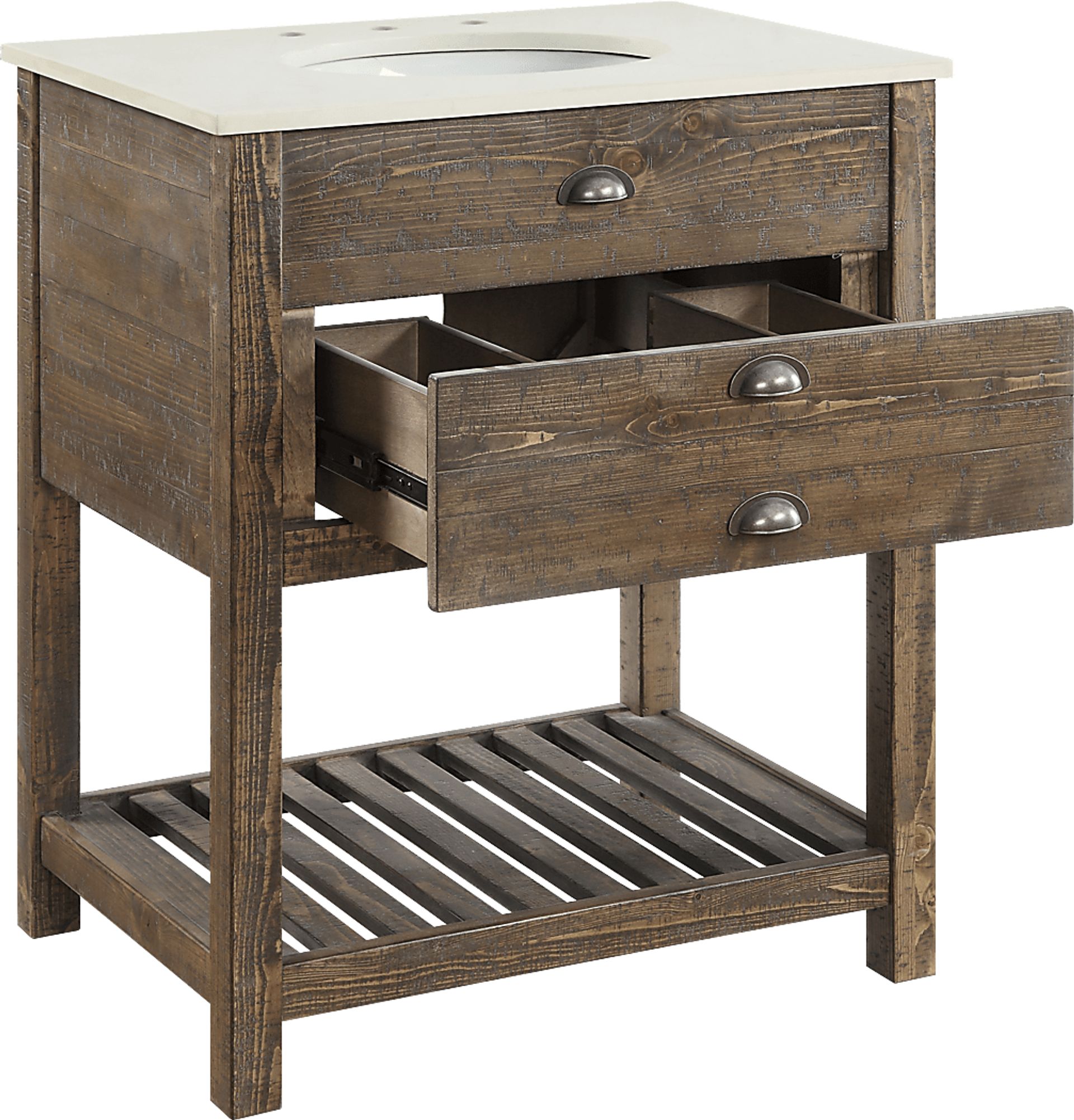 Sayecreek Brown 30 in. Bathroom Vanity - Image 3