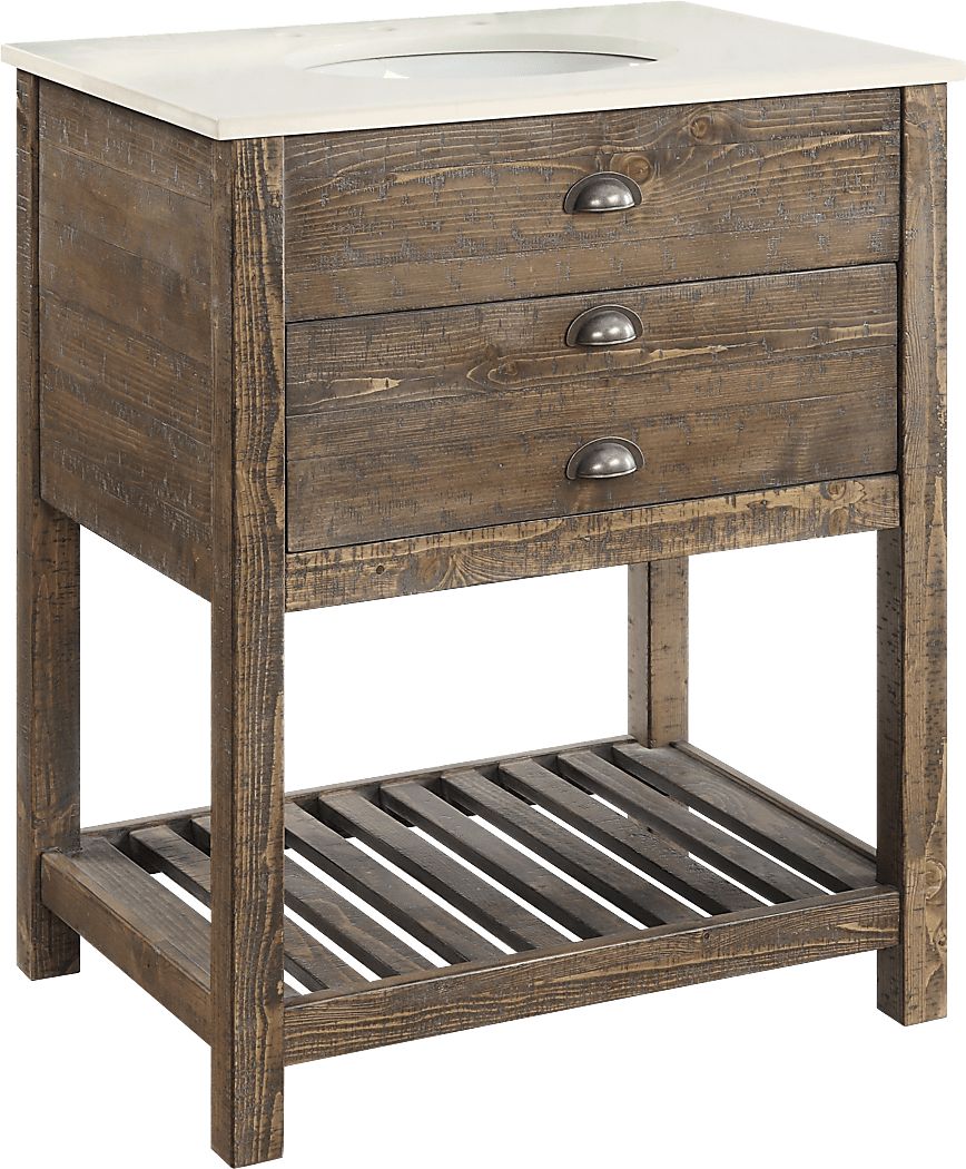 Sayecreek Brown 30 in. Bathroom Vanity Rooms To Go