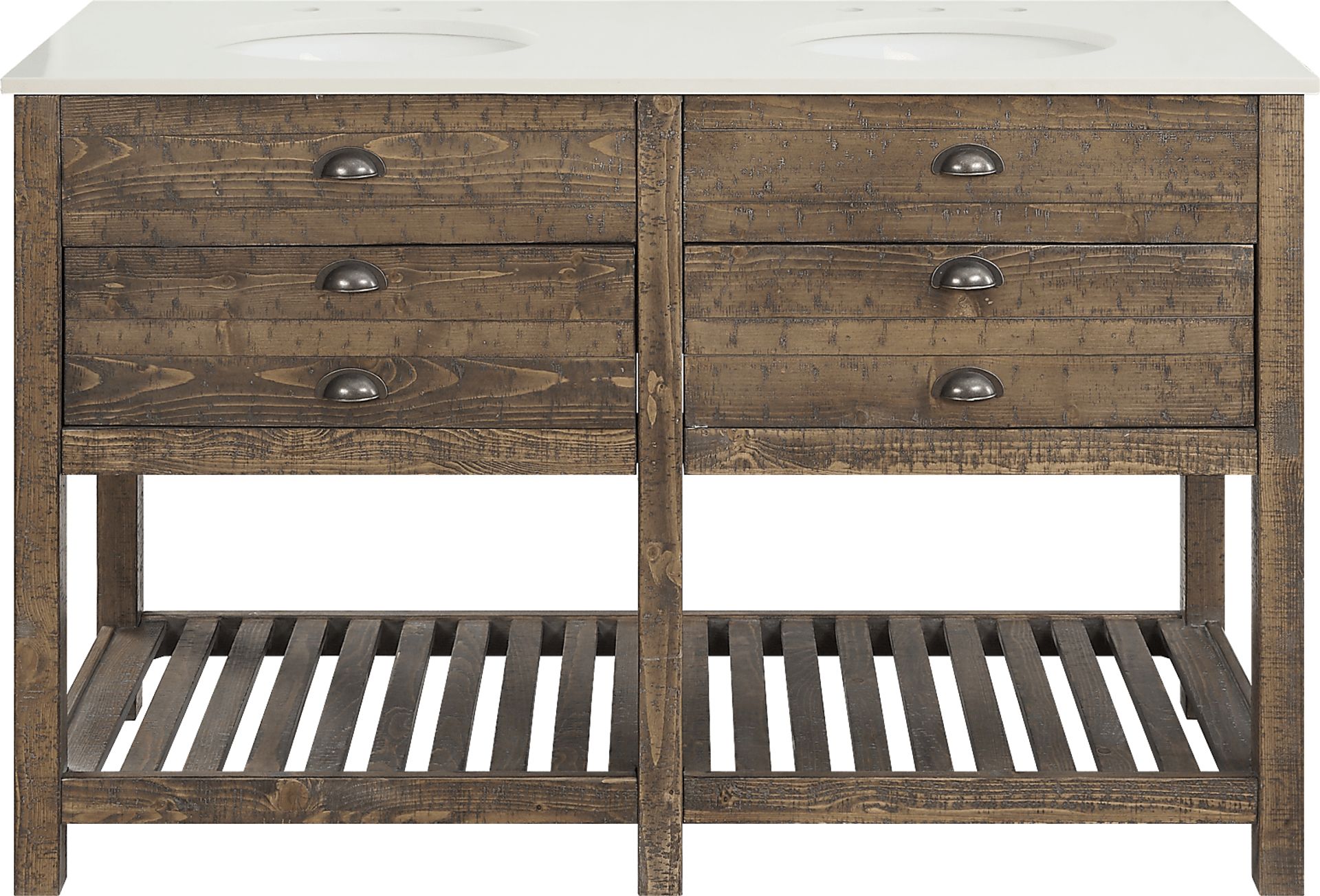 Sayecreek Brown 57 in. Bathroom Vanity - Image 2