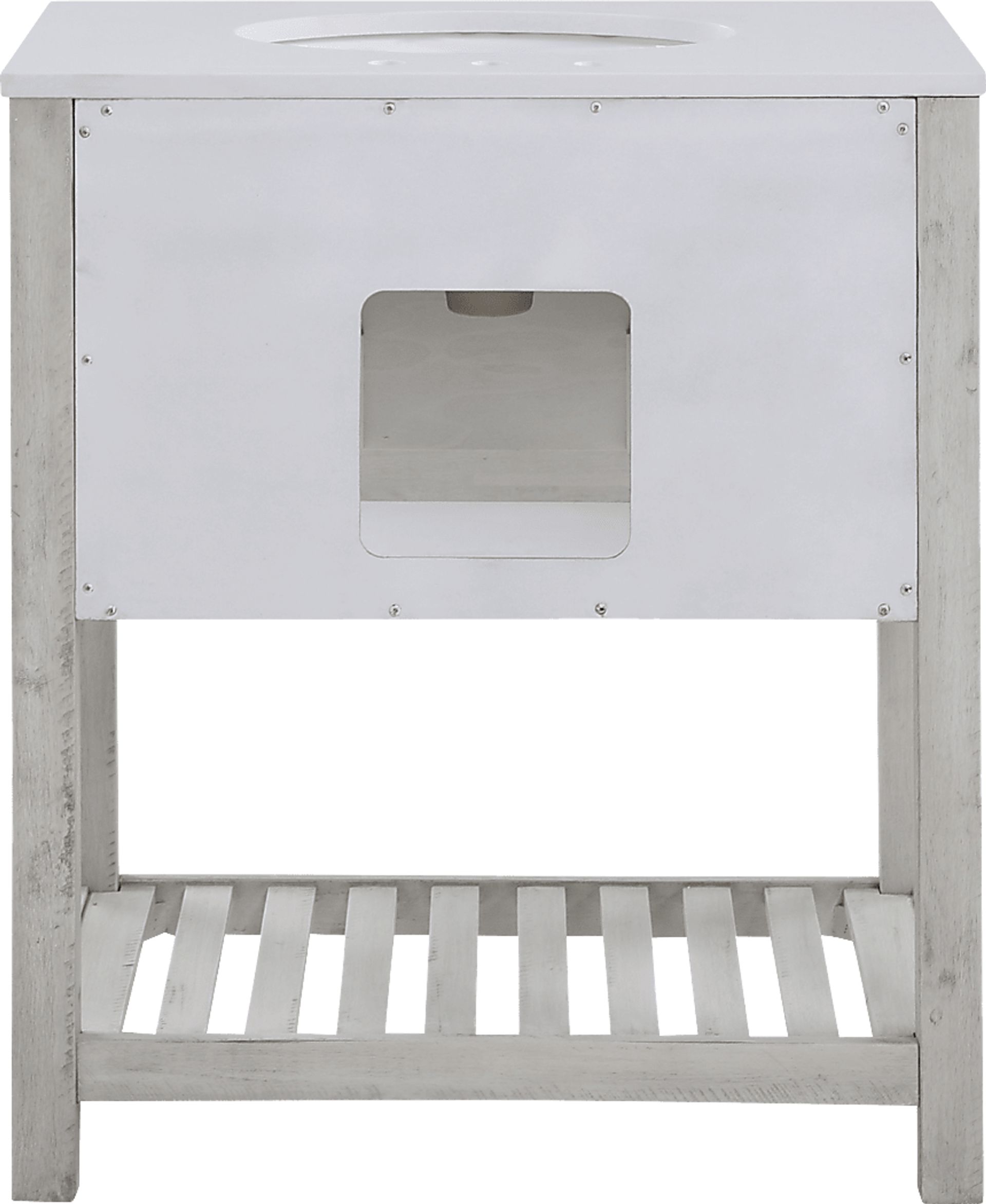 Sayecreek White 30 in. Bathroom Vanity - Image 5