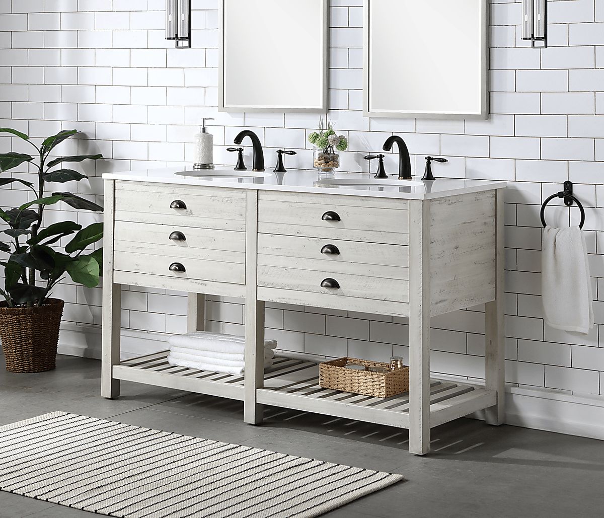 Sayecreek White Colors,White Bathroom Vanity | Rooms to Go
