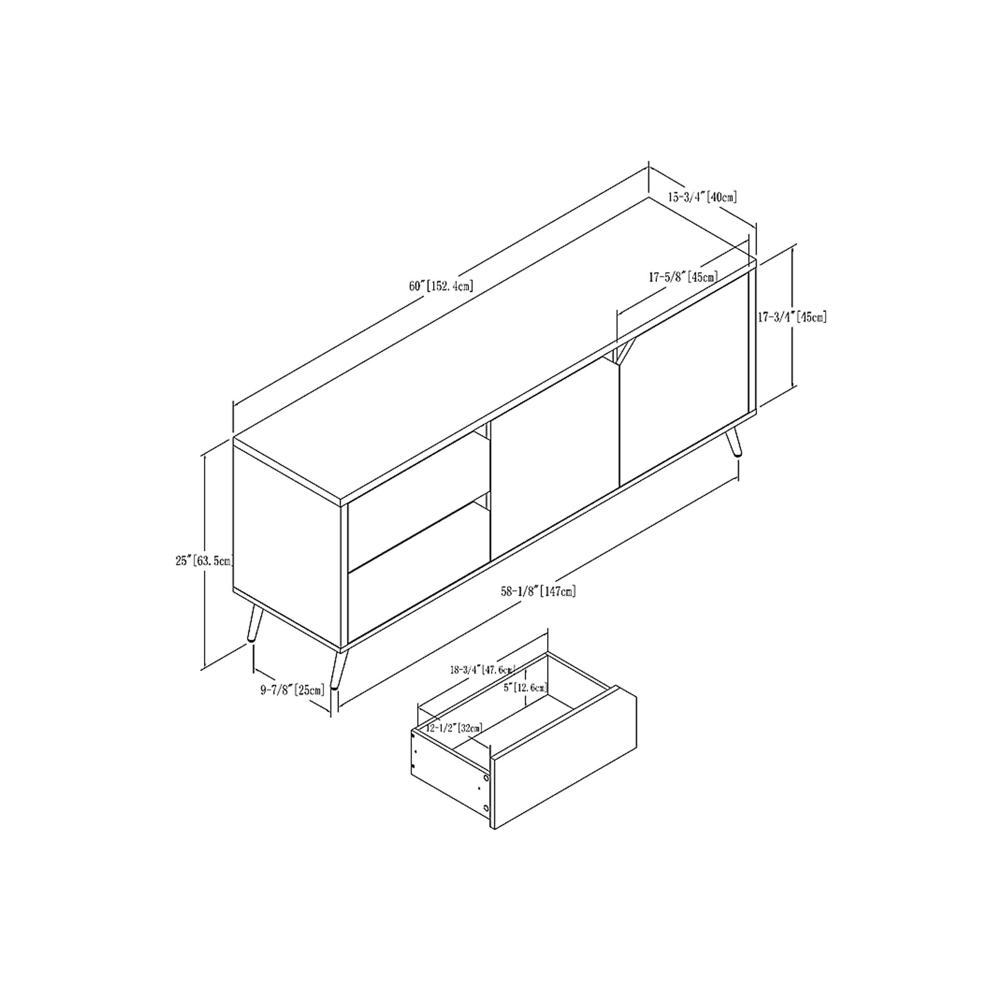 Sayers Walnut 60 in. Console - Image 5