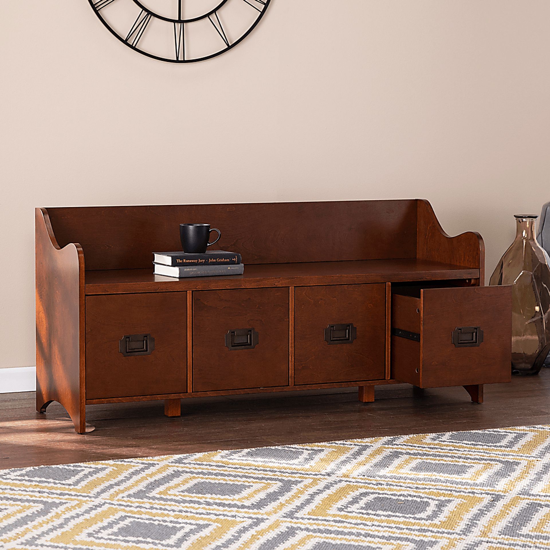 Sayerton Brown Accent Bench - Image 4