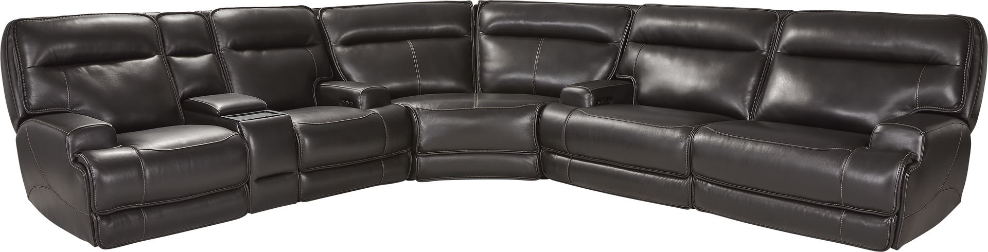 Scarborough Black 3 Pc Dual Power Reclining Sectional - Image 3