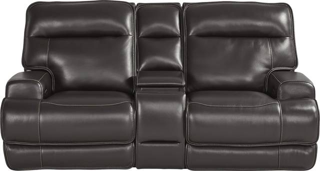 Scarborough Black Leather 5 Pc Dual Power Reclining Living Room - Thumbnail - Image 6