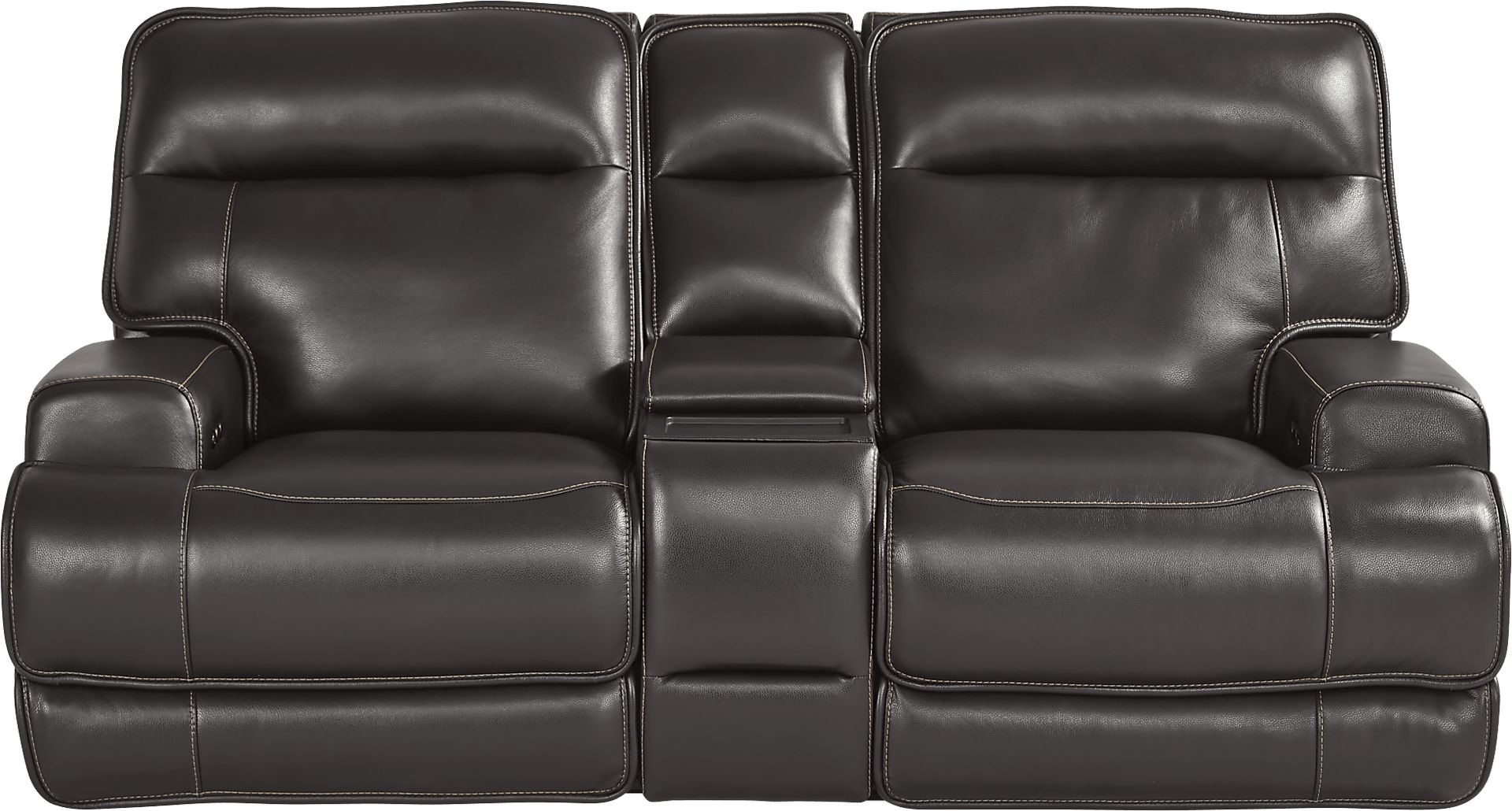 Scarborough Black Leather 5 Pc Dual Power Reclining Living Room - Image 6