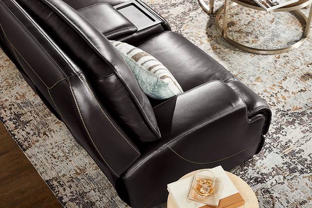 Scarborough Black Leather 5 Pc Dual Power Reclining Living Room - Thumbnail - Image 7