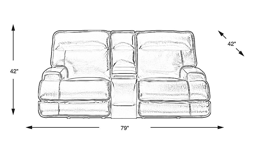 Scarborough Leather Dual Power Reclining Loveseat