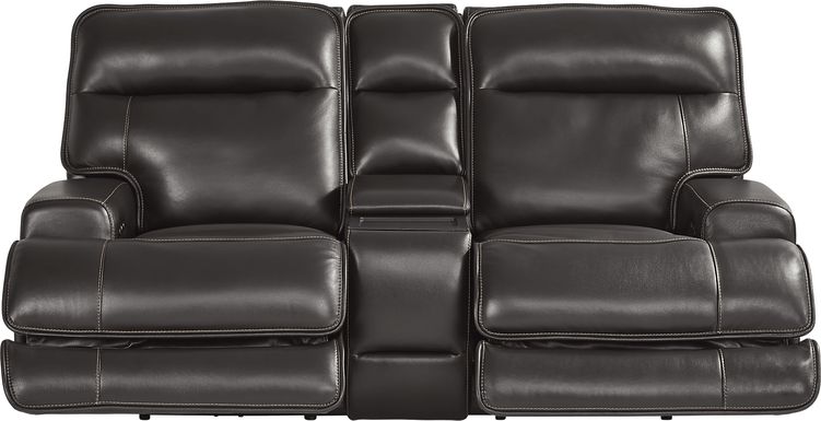 dual power reclining console loveseat
